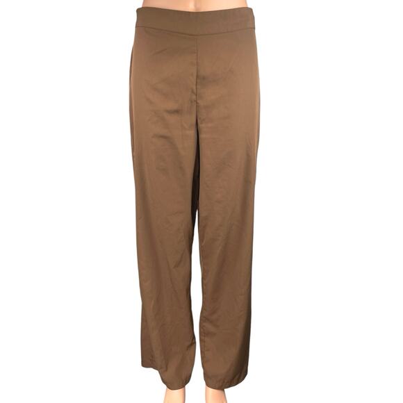 Vero Moda Pants - Vero Moda Brown Straight Wide Leg High Waist Pull On Trousers Dress Pants Size M